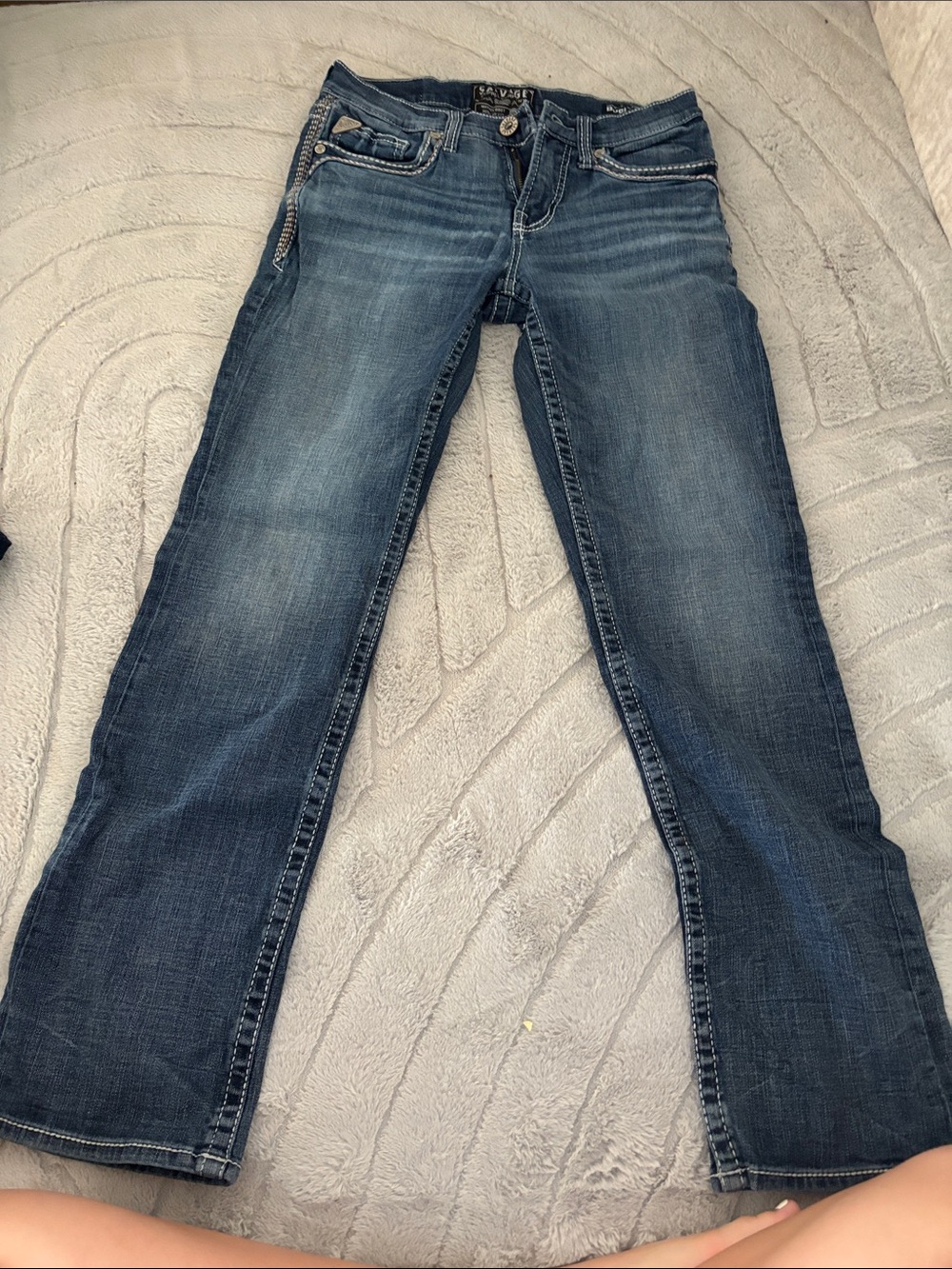 Men’s Boot Cut Jeans in Medium Blue Wash - Casual Everyday Style